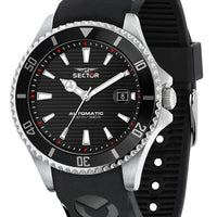 Sector 230 Automatico Silicone Strap Black Dial Automatic R3221161002 100m Men's Watch
