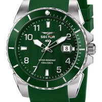 Sector 450 Silicone Strap Green Dial Quartz R3251276004 100m Men's Watch