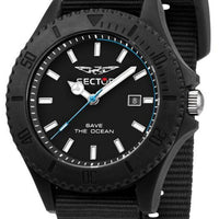 Sector Save The Ocean Black Matt Dial Quartz R3251539002 Men's Watch