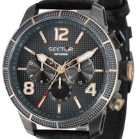 Sector 850 Quartz Grey Dial Leather Strap Quartz R3251575013 100m Men's Watch