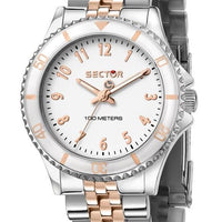 Sector 230 Just Time Two Tone Stainless Steel White Dial Quartz R3253161533 100m Women's Watch