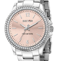 Sector 230 Just Time Crystal Accents Rose Gold Dial Quartz R3253161536 100m Women's Watch