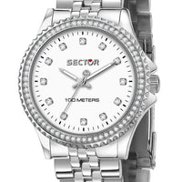 Sector 230 Just Time Crystal Accents White Dial Quartz R3253161538 100m Women's Watch