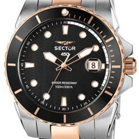 Sector 450 Black Matt Dial Two Tone Stainless Steel Quartz R3253276002 100m Men's Watch