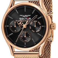 Sector 660 Black Dial Rose Gold Tone Stainless Steel Quartz R3253517010 Men's Watch