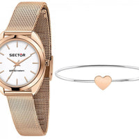 Sector 955 White Matt Dial Rose Gold Tone Stainless Steel Quartz R3253518515 Women's Watch