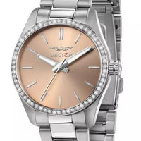 Sector 270 Just Time Crystal Accents Stainless Steel Rose Gold Dial Quartz R3253578506 Women's Watch
