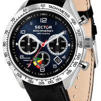 Sector 695 Chronograph Blue Sunray Dial Leather Strap Quartz R3271613002 100m Men's Watch