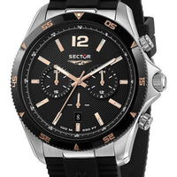 Sector 650 Chronograph Silicone Strap Black Dial Quartz R3271631002 100m Men's Watch