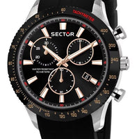 Sector 270 Chronograph Silicone Strap Black Dial Quartz R3271778001 Men's Watch