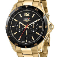 Sector 650 Chronograph Gold Tone Stainless Steel Black Dial Quartz R3273631002 100m Men's Watch