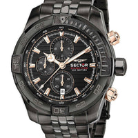 Sector Diving Team Chronograph Black Dial Quartz Diver's R3273635003 300m Men's Watch