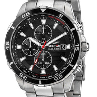 Sector Adv2500 Chronograph Stainless Steel Black Dial Quartz R3273643003 100m Men's Watch