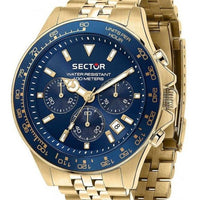 Sector 230 Chronograph Gold Tone Stainless Steel Blue Dial Quartz R3273661030 100m Men's Watch
