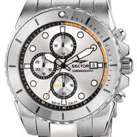 Sector 450 Chronograph Silver Sunray Dial Stainless Steel Quartz R3273776004 100m Men's Watch