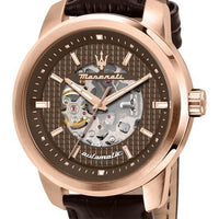 Maserati Successo Brown Skeleton Dial R8821121001 Men's Watch