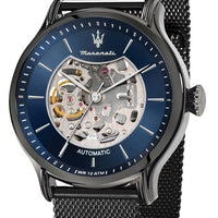 Maserati Epoca Blue Skeleton Dial Automatic R8823118007 100m Men's Watch
