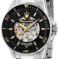 Maserati Sfida Stainless Steel Skeleton Black Dial Automatic R8823140008 100m Men's Watch
