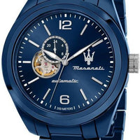 Maserati Traguardo Ceramic Open Heart Blue Dial Automatic Diver's R8823150002 200m Men's Watch