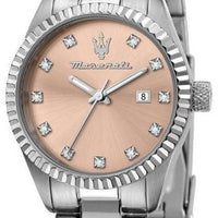 Maserati Competizione Crystal Accents Stainless Steel Rose Gold Dial Quartz R8853100509 100m Women's Watch