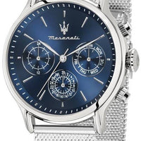 Maserati Epoca Stainless Steel Blue Dial Quartz R8853118019 100m Men's Watch