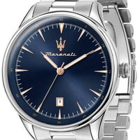 Maserati Tradizione Stainless Steel Blue Dial Quartz R8853146002 100m Men's Watch