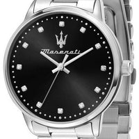 Maserati Royale Crystal Accents Stainless Steel Black Dial Quartz R8853147504 Women's Watch