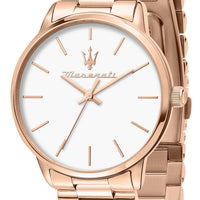 Maserati Royale Rose Gold Tone Stainless Steel White Dial Quartz R8853147506 Women's Watch