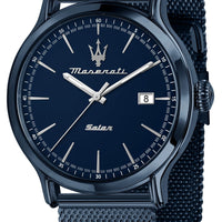 Maserati Stainless Steel Mesh Blue Dial Solar R8853149001 100m Men's Watch