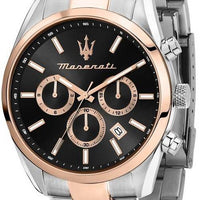 Maserati Successo Two Tone Stainless Steel White Dial Solar R8853151002 Men's Watch