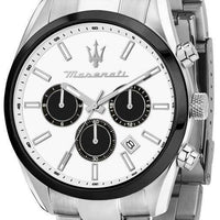 Maserati Attrazione Chronograph Stainless Steel White Dial Quartz R8853151004 Men's Watch
