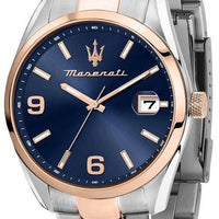 Maserati Attrazione Two Tone Stainless Steel Blue Dial Quartz R8853151006 Men's Watch