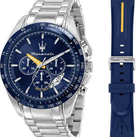 Maserati Modena Edition Chronograph Stainless Steel Blue Dial Quartz R8871612039 100m Men's Watch Gift Set