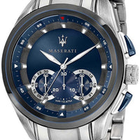 Maserati Traguardo Chronograph Stainless Steel Blue Dial Quartz R8873612014 100m Men's Watch