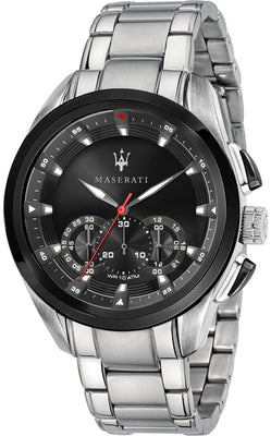 Maserati Traguardo Chronograph Stainless Steel Black Dial Quartz R8873612015 100m Men's Watch