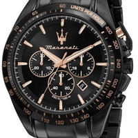 Maserati Traguardo Chronograph Stainless Steel Black Dial Quartz R8873612048 100m Men's Watch