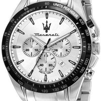 Maserati Traguardo Chronograph Stainless Steel Black Dial Quartz R8873612049 100m Men's Watch