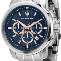 Maserati Successo Chronograph Stainless Steel Blue Dial Quartz R8873621037 Men's Watch