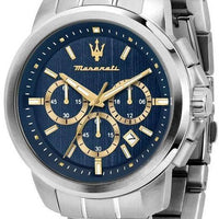 Maserati Successo Chronograph Stainless Steel Blue Dial Quartz R8873621038 Men's Watch
