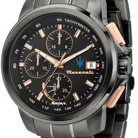 Maserati Successo Chronograph Stainless Steel Black Dial Solar R8873645001 Men's Watch
