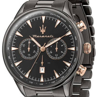 Maserati Tradizione Chronograph Stainless Steel Black Dial Quartz R8873646001 100m Men's Watch