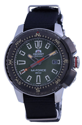 Orient M-force Green Dial Stainless Steel Automatic Diver's Ra-ac0n03e10b 200m Men's Watch