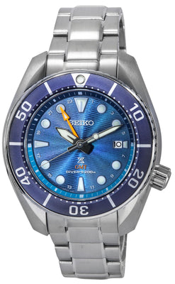 Seiko Prospex Sea Aqua Sumo Gmt Blue Dial Solar Diver's Sfk001j1 200m Men's Watch