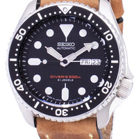 Seiko Automatic Skx007j1-ls17 Diver's 200m Japan Made Brown Leather Strap Men's Watch