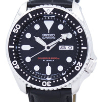 Seiko Automatic Diver's Ratio Black Leather Skx007j1-ls6 200m Men's Watch