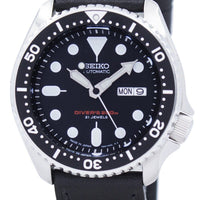 Seiko Automatic Diver's Ratio Black Leather Skx007j1-ls8 200m Men's Watch