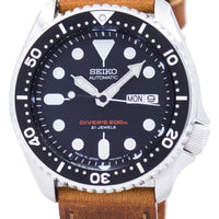 Seiko Automatic Diver's Ratio Brown Leather Skx007j1-ls9 200m Men's Watch