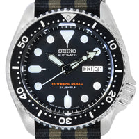 Seiko Black Dial Automatic Diver's Skx007j1-var-nato21 200m Men's Watch