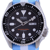 Seiko Automatic Diver's Japan Made Polyester Skx007j1-var-nato24 200m Men's Watch