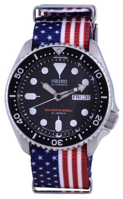 Seiko Automatic Diver's Japan Made Polyester Skx007j1-var-nato27 200m Men's Watch